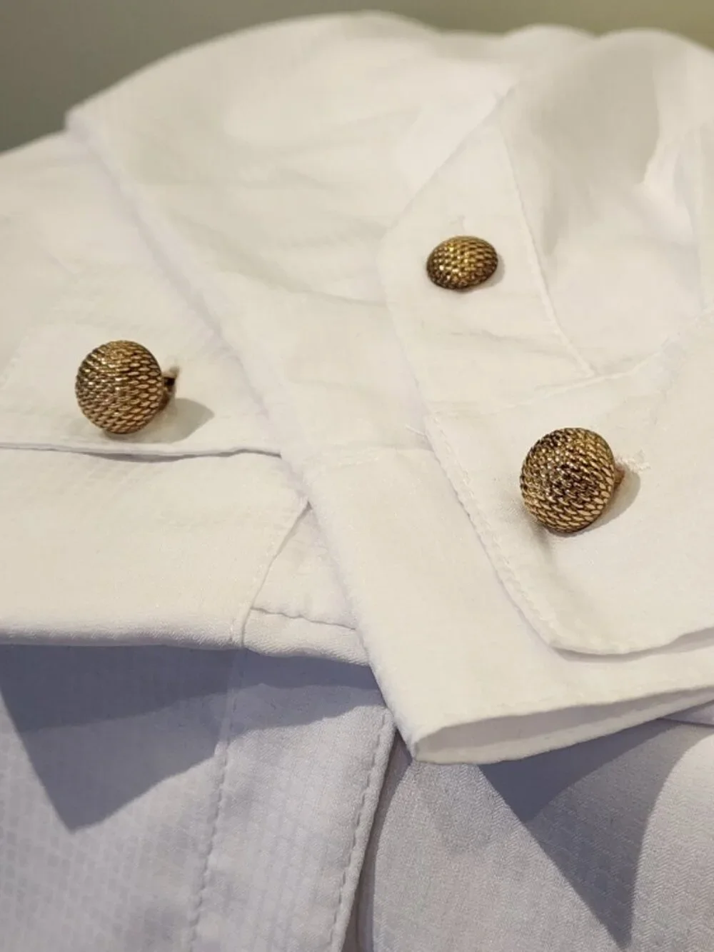 Vintage A&Z 12K Gold-Fille Dome Cufflinks & Tie Pin Set